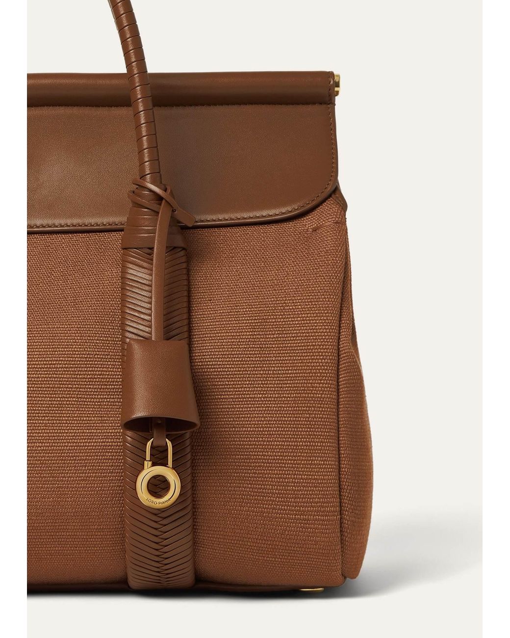 Loro Piana Brown Loom Bag L32 Handbag