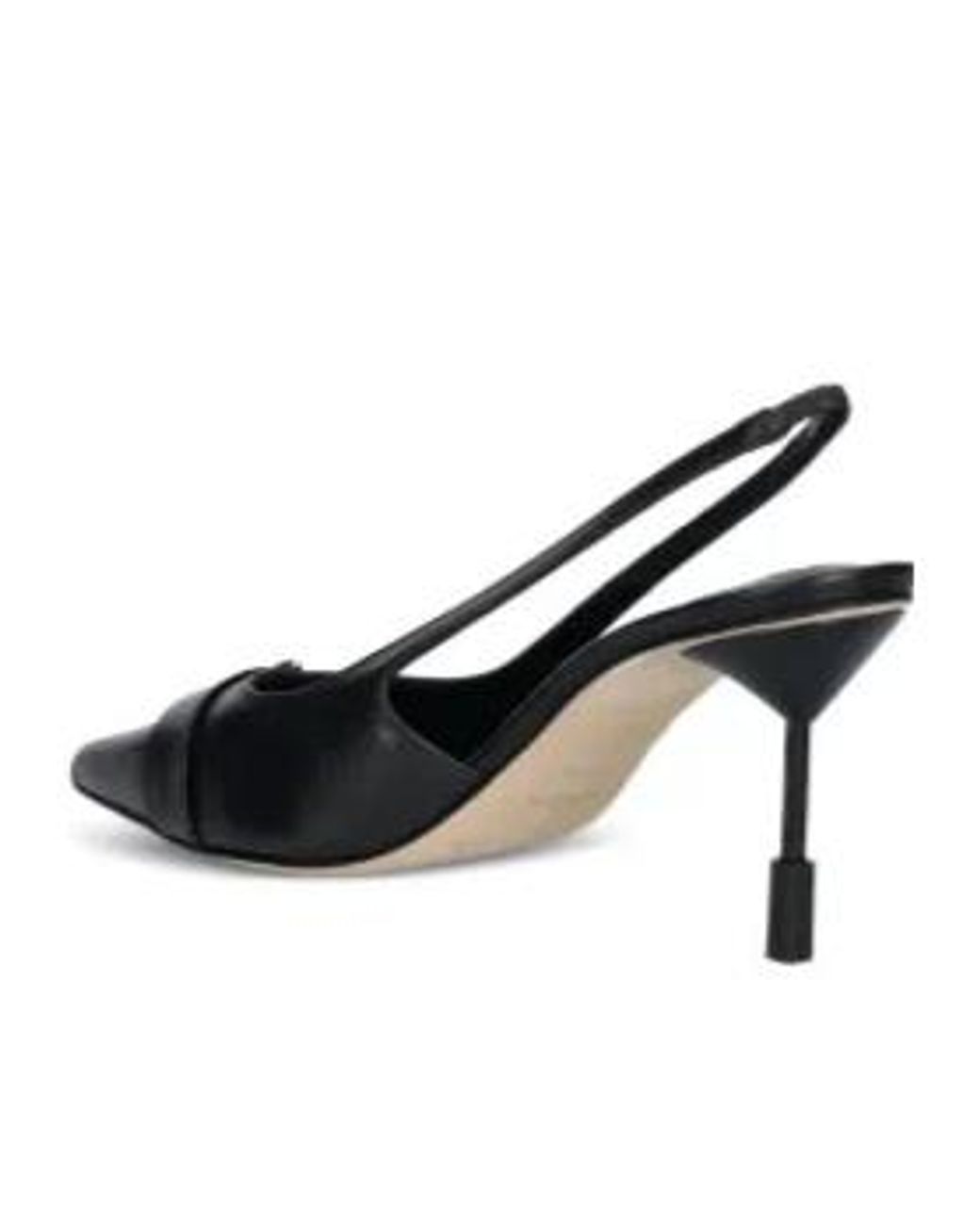 MSGM Black Slingback Leather Pumps