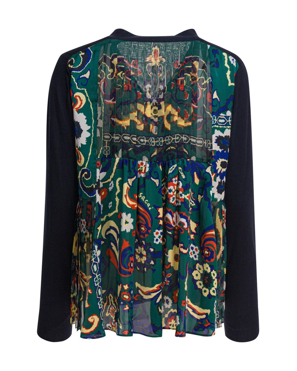 Sacai Blue Floral Print Cardigan