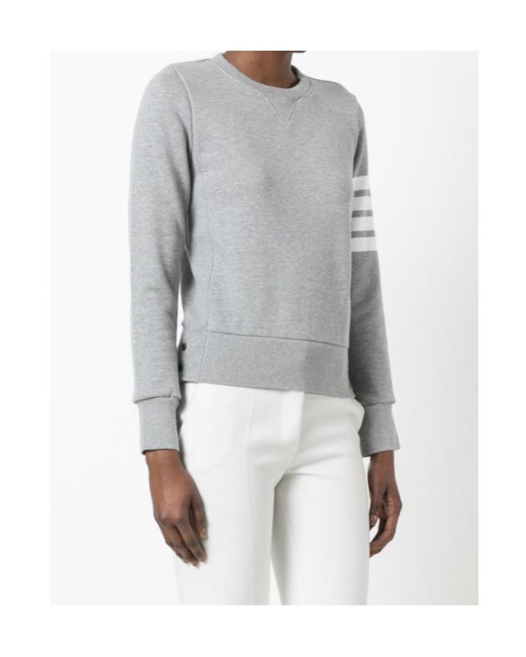 Thom Browne Gray Classic Loopback 4-Bar Sweatshirt