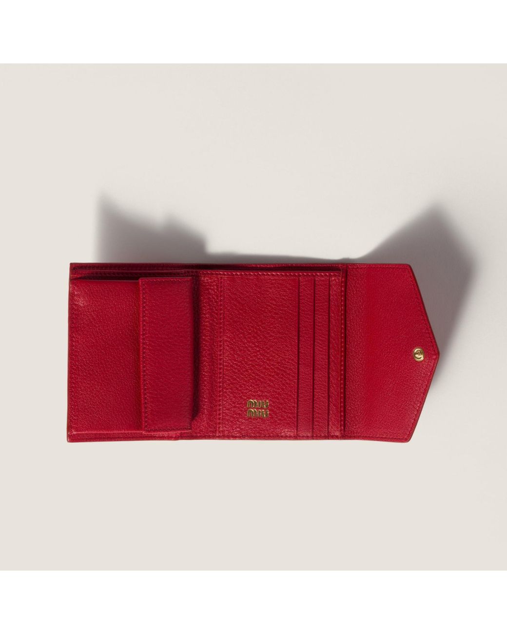 Miu Miu Red Small Leather Wallet