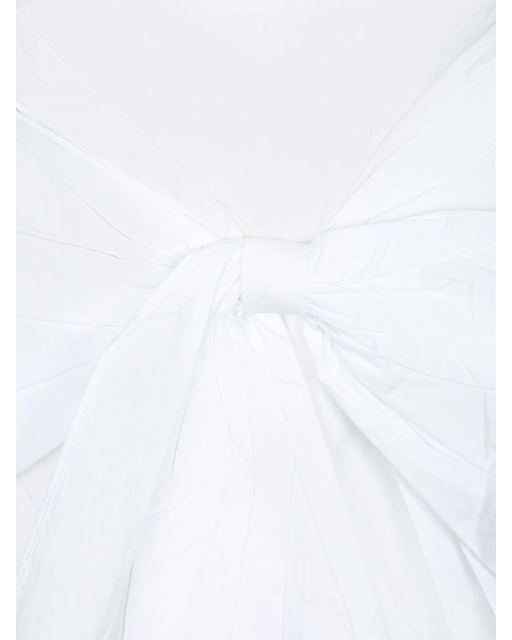 ROTATE BIRGER CHRISTENSEN White Sleeveless Dress W/ Bow Bright