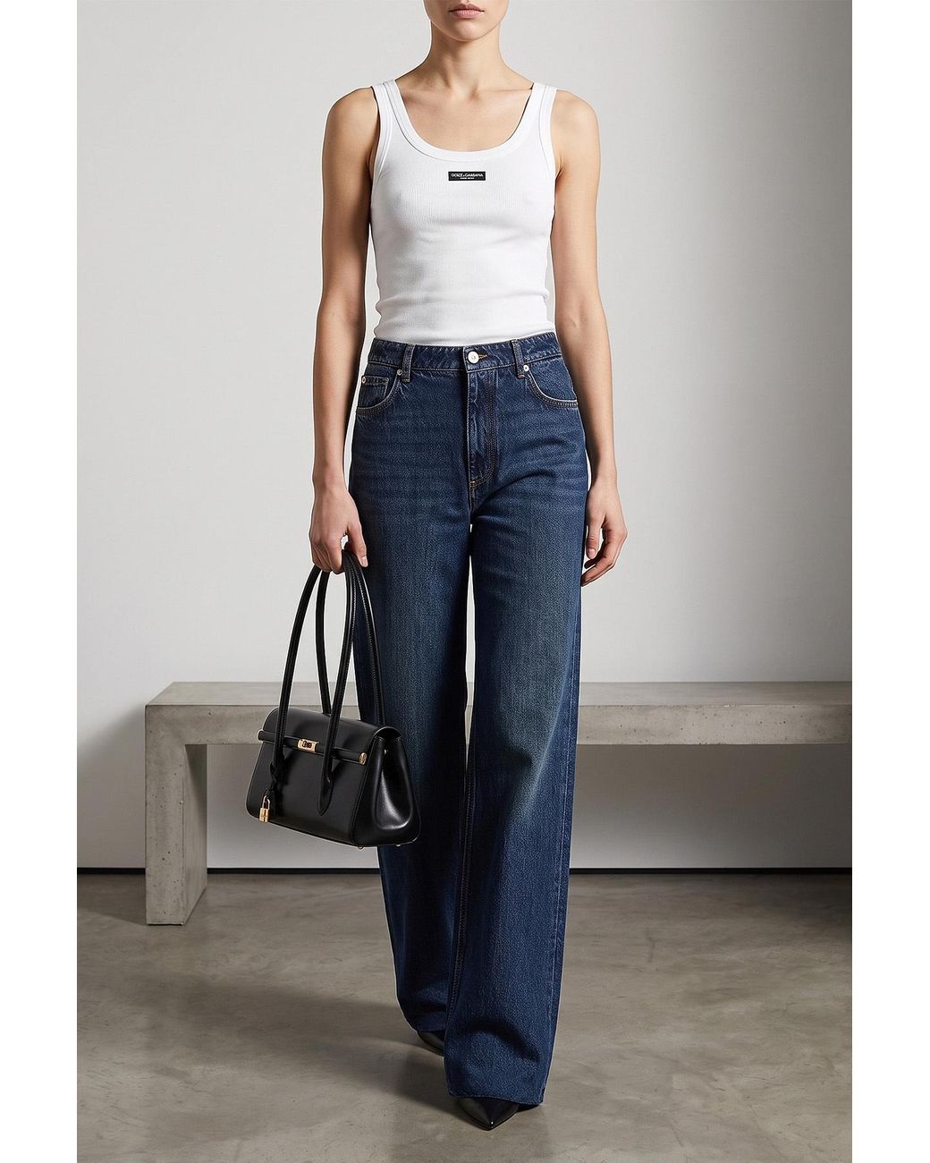 Dolce & Gabbana Blue Wide-Leg Jeans