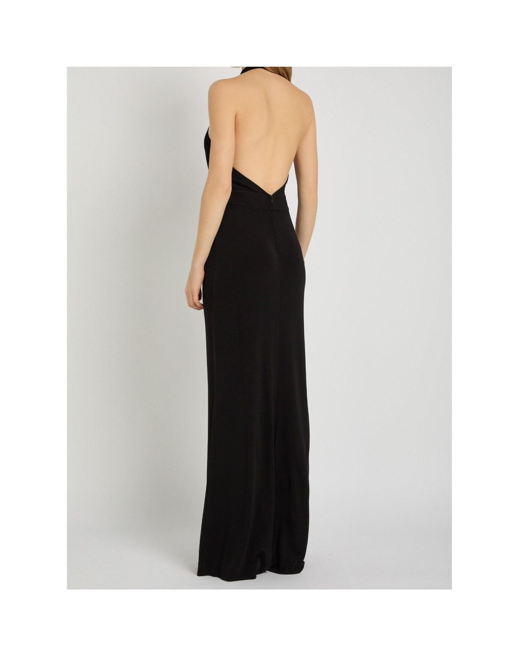 Nili Lotan Black Backless Evening Gown