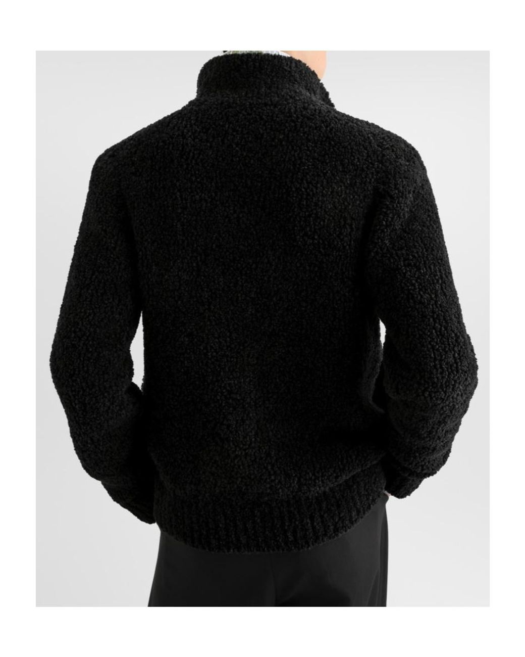 Dolce & Gabbana Black Heraldic Patch Cardigan for men