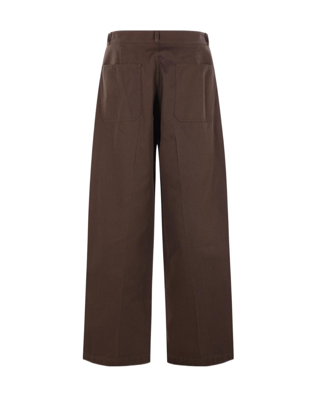 Lemaire Brown Barrel Pants for men