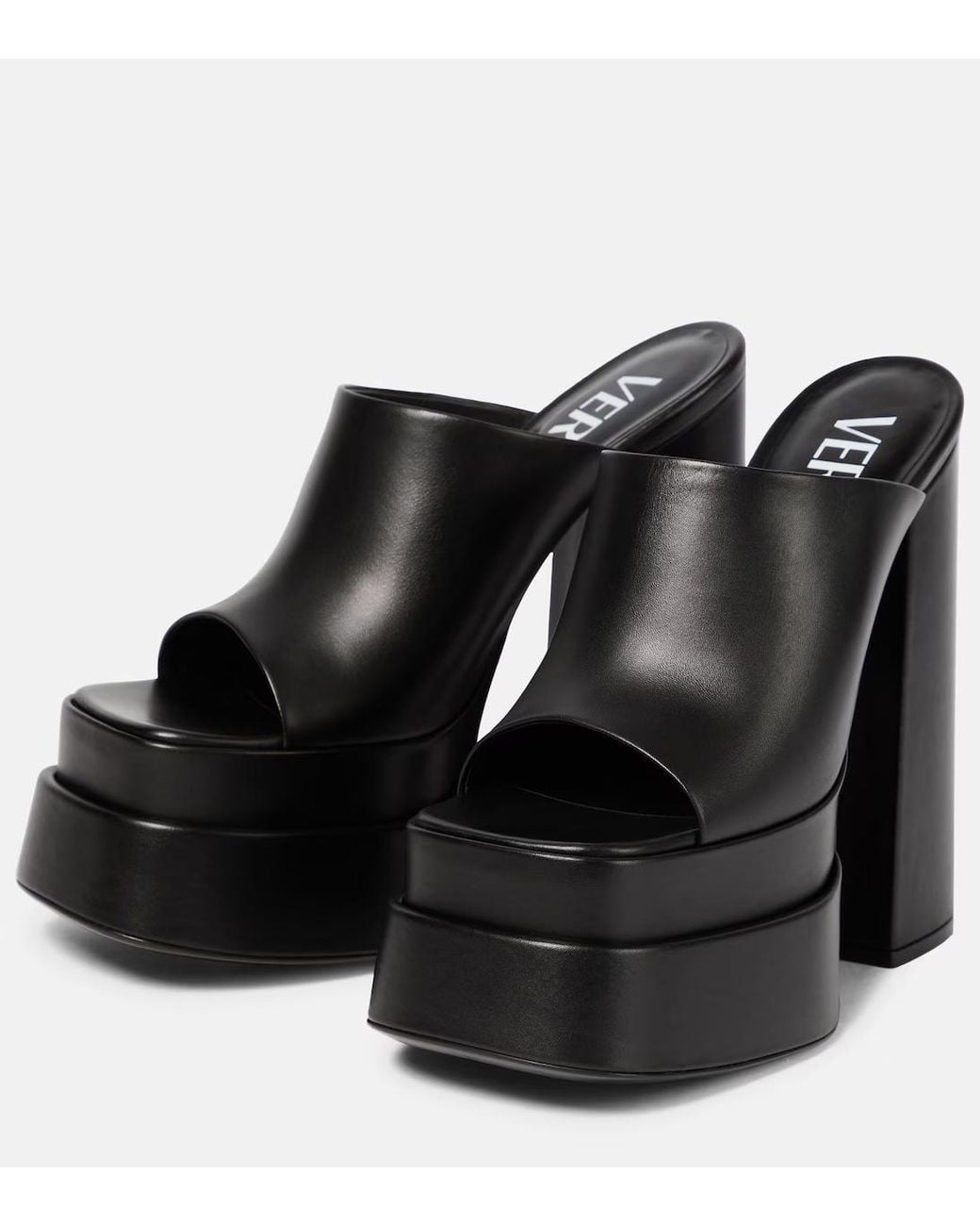 Versace Black Platform Sandals