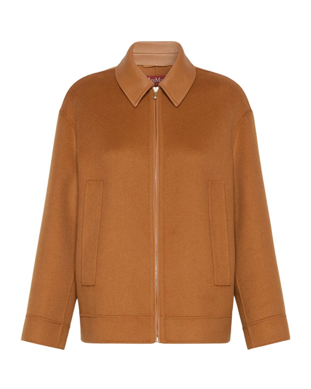 Max Mara Brown Studio Zip-Up Collar Jackets