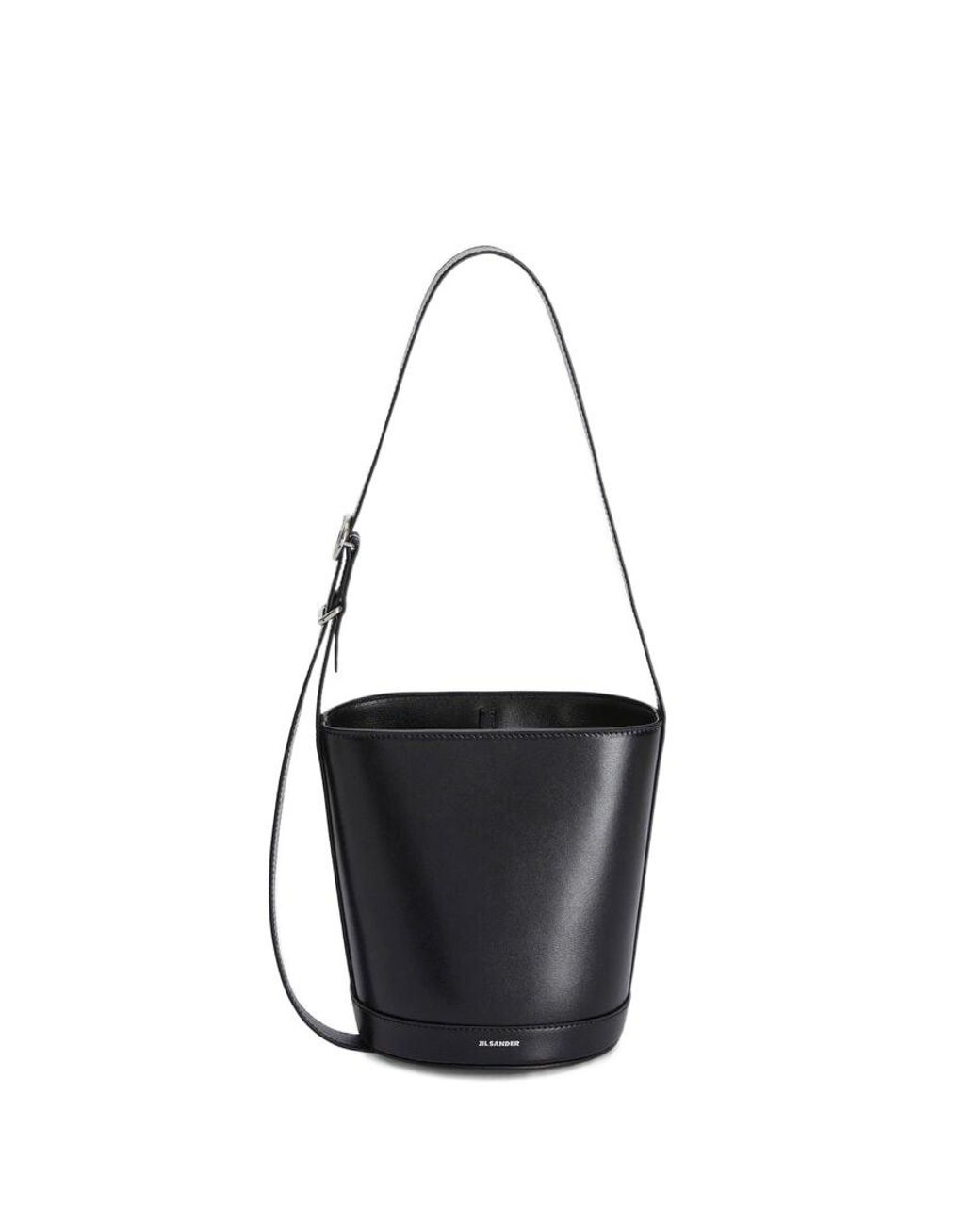 Jil Sander Black Cannolo Bucket Bag