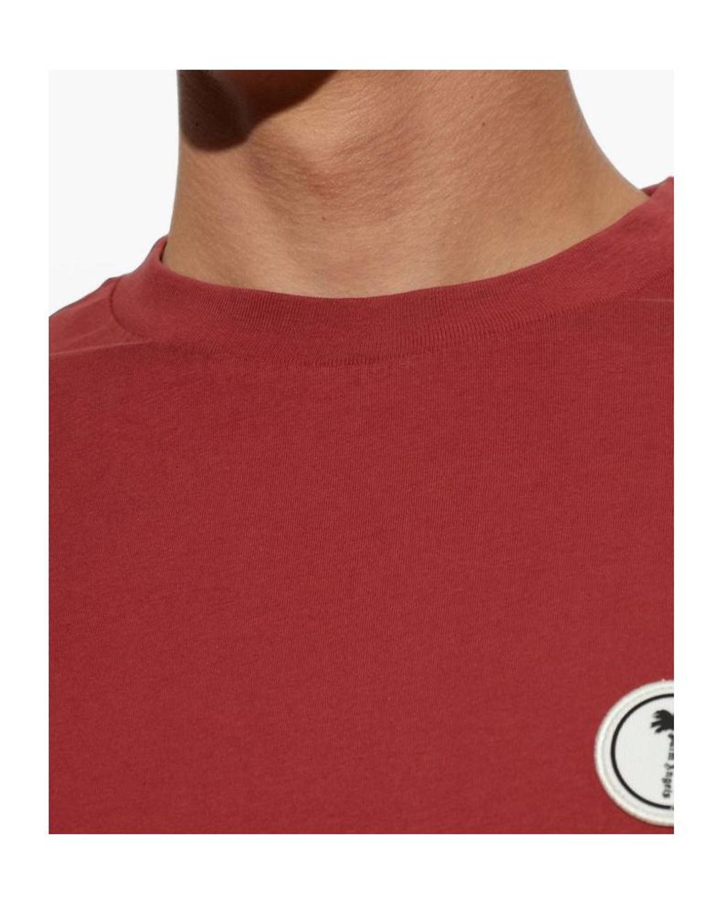Palm Angels Red Short-Sleeved T-Shirt for men