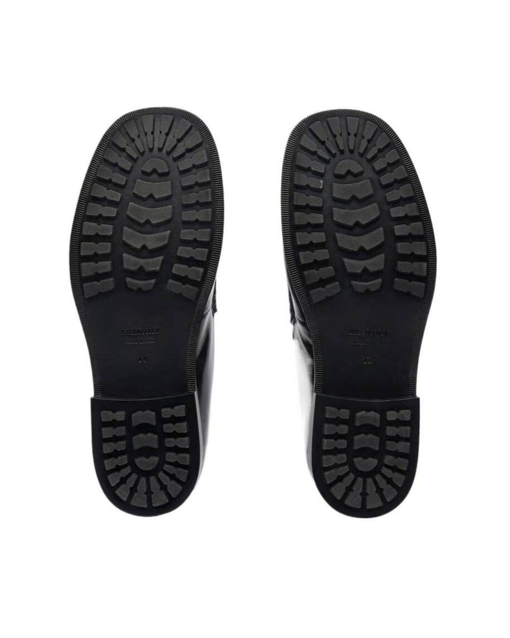 Balenciaga Black Apos;S Comfy B-Logo Calfskin Penny Loafers for men