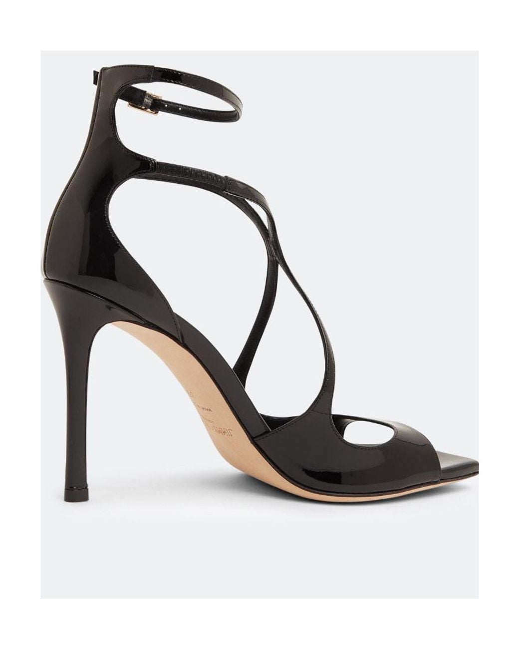 Jimmy Choo Black Square-Toed High-Heeled Sandals