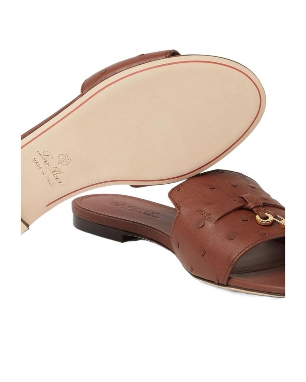 Loro Piana Brown Summer Charms Sandal