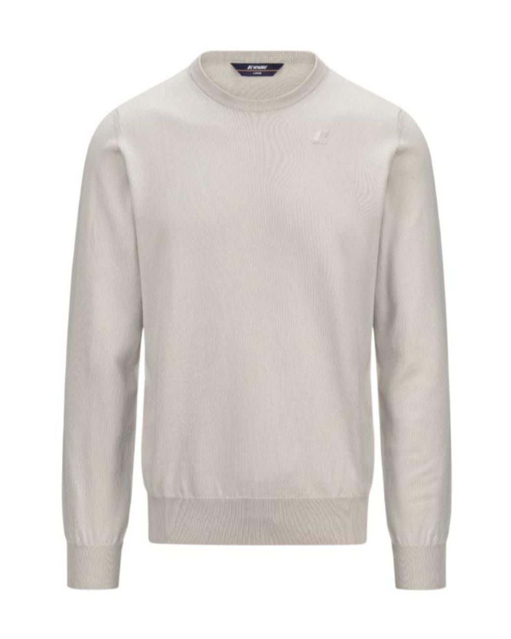 K-Way White Long-Sleeved Crewneck Jumper for men