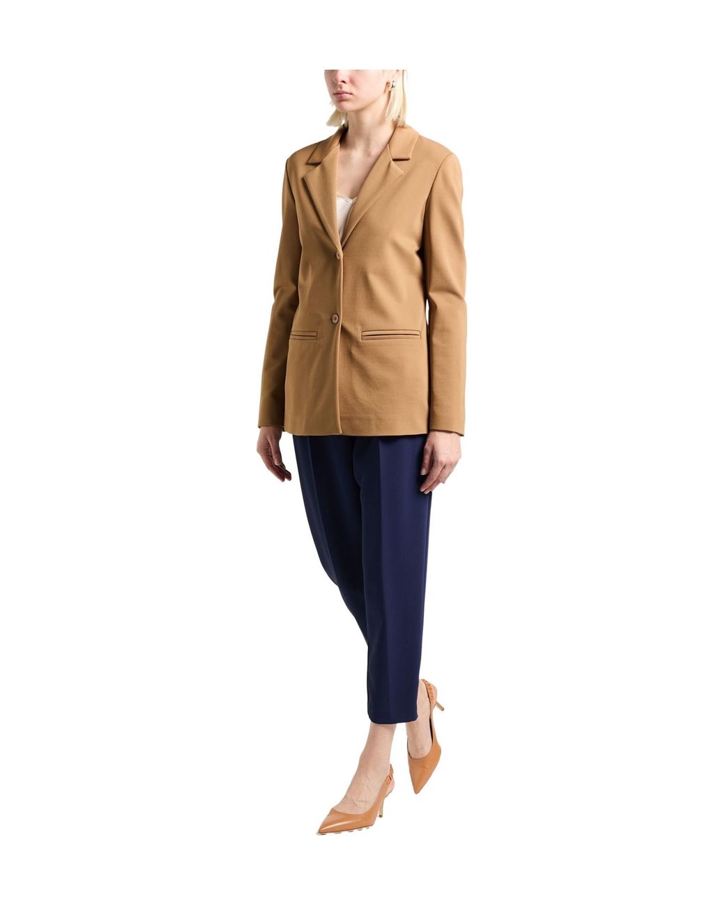 Max Mara Brown Leisure Blazer Viscose, Polyamide, Elastane
