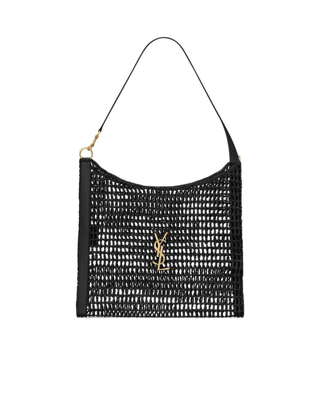 Saint Laurent Black Oxalis Logo Plaque Shoulder Bag for men