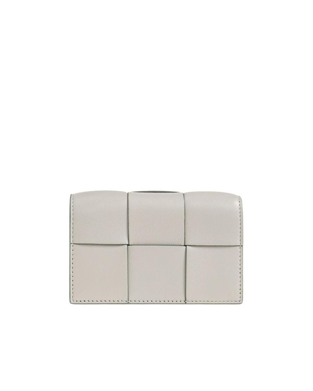 Bottega Veneta White Cassette Business Card Case