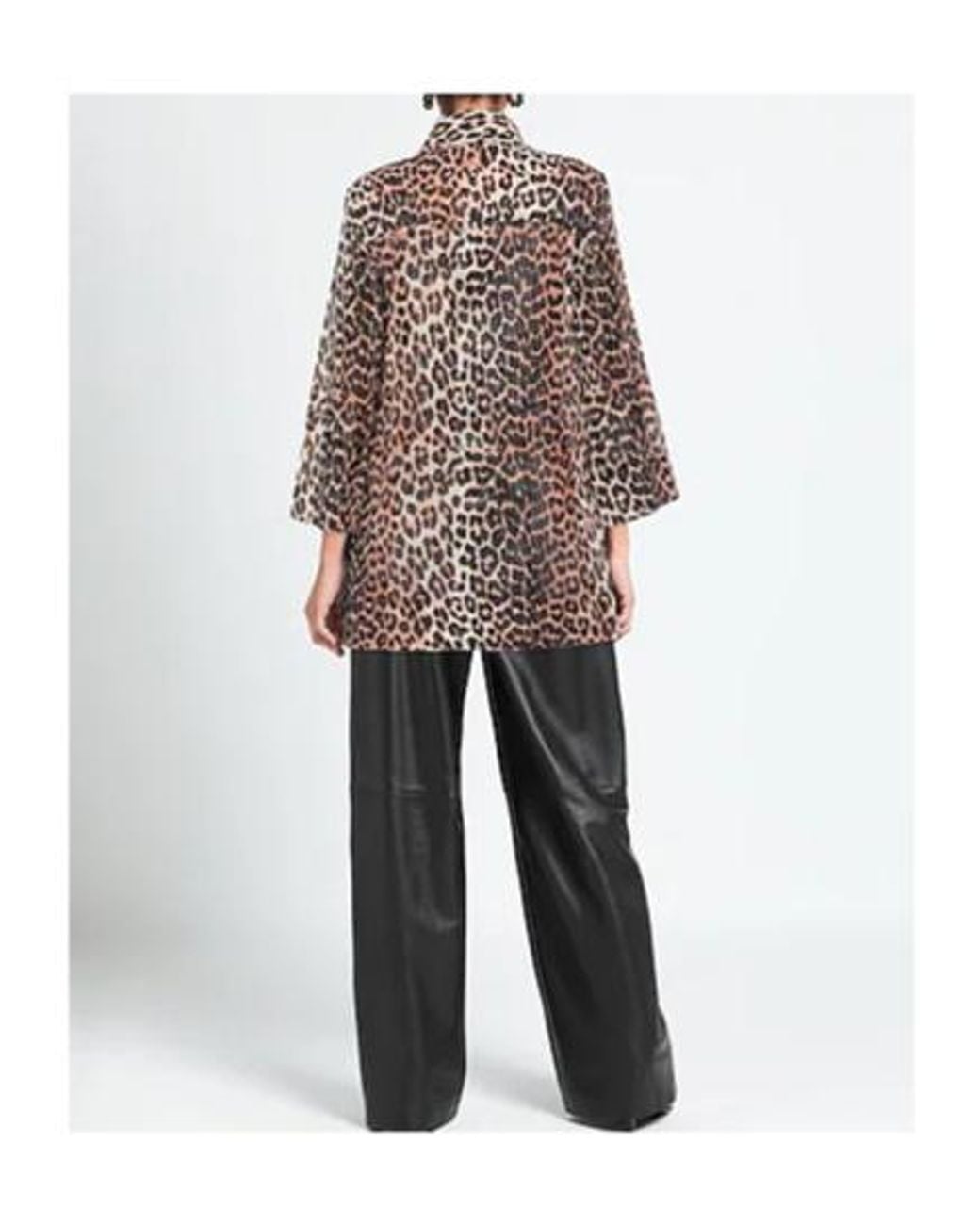 Ganni Brown Patterned Shirts Blouses