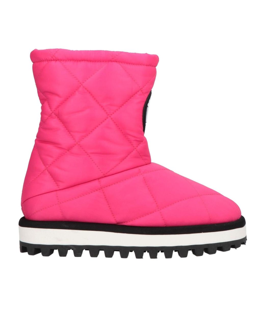 Dolce & Gabbana Pink Thick-Soled Round-Toe Ankle Boots