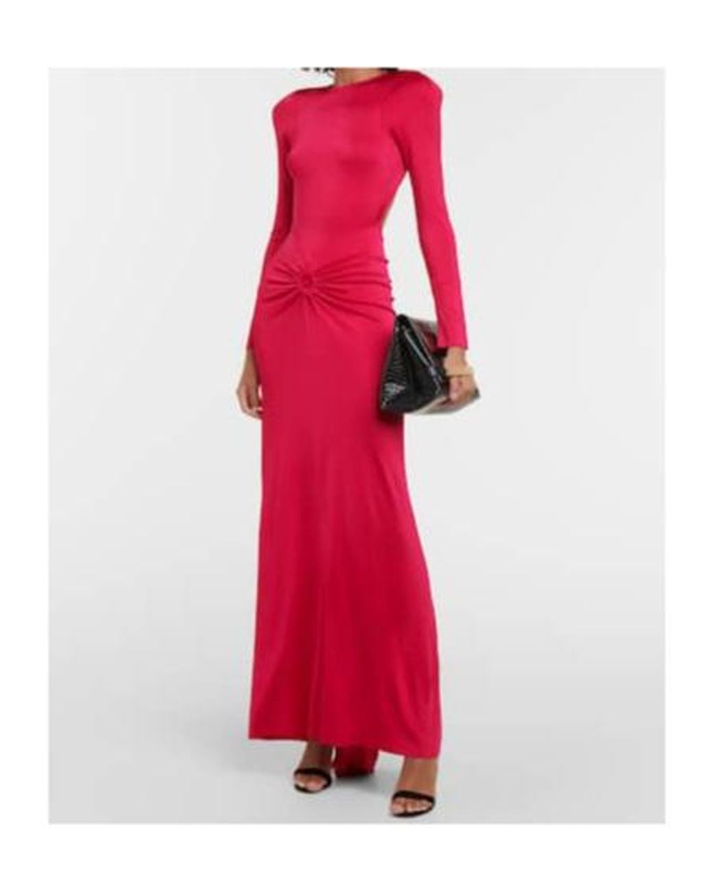 Victoria Beckham Pink Pleated Knit Maxi Skirt