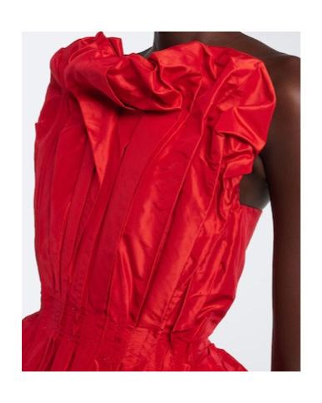 TOVE Red Marina Peplum Silk Taffeta Top