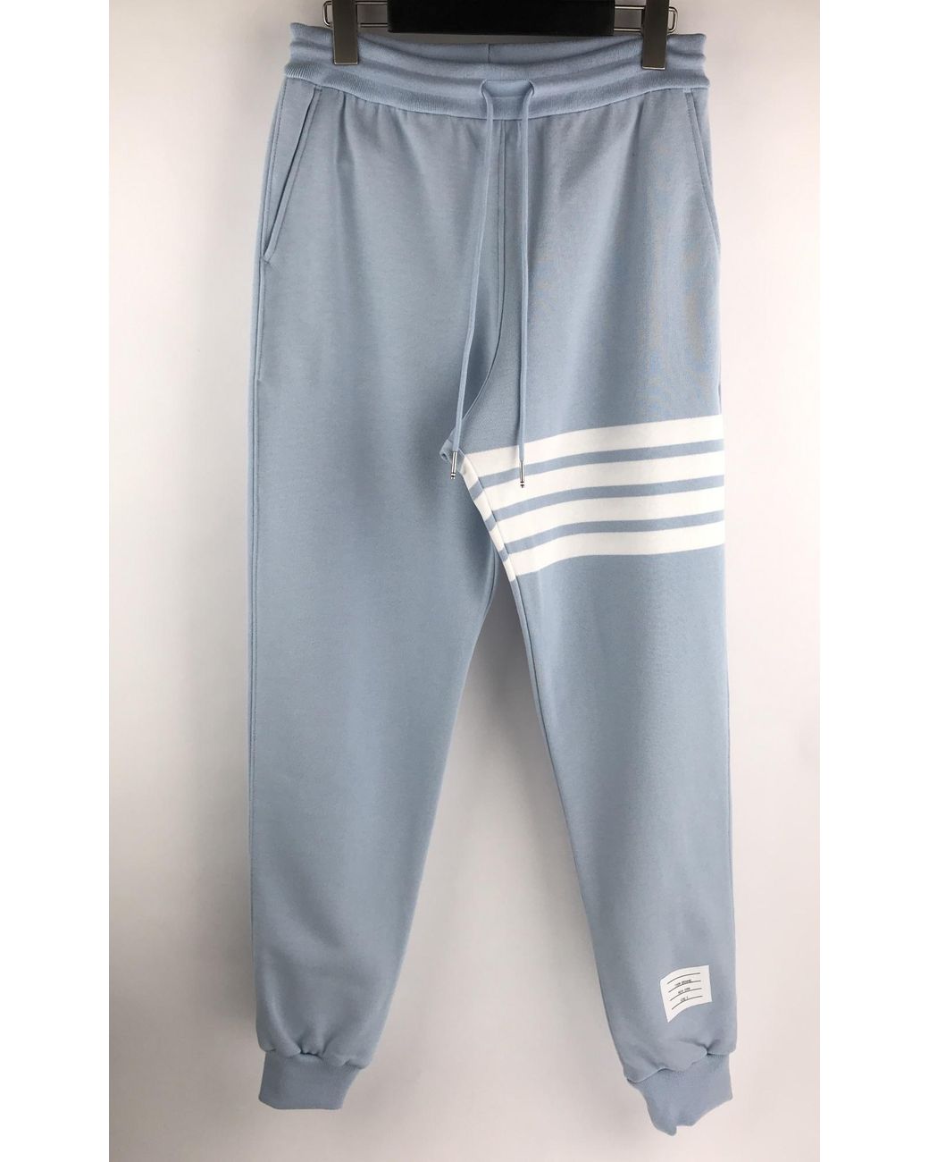 Thom Browne Blue Four-Bar Detailed Track Pants for men