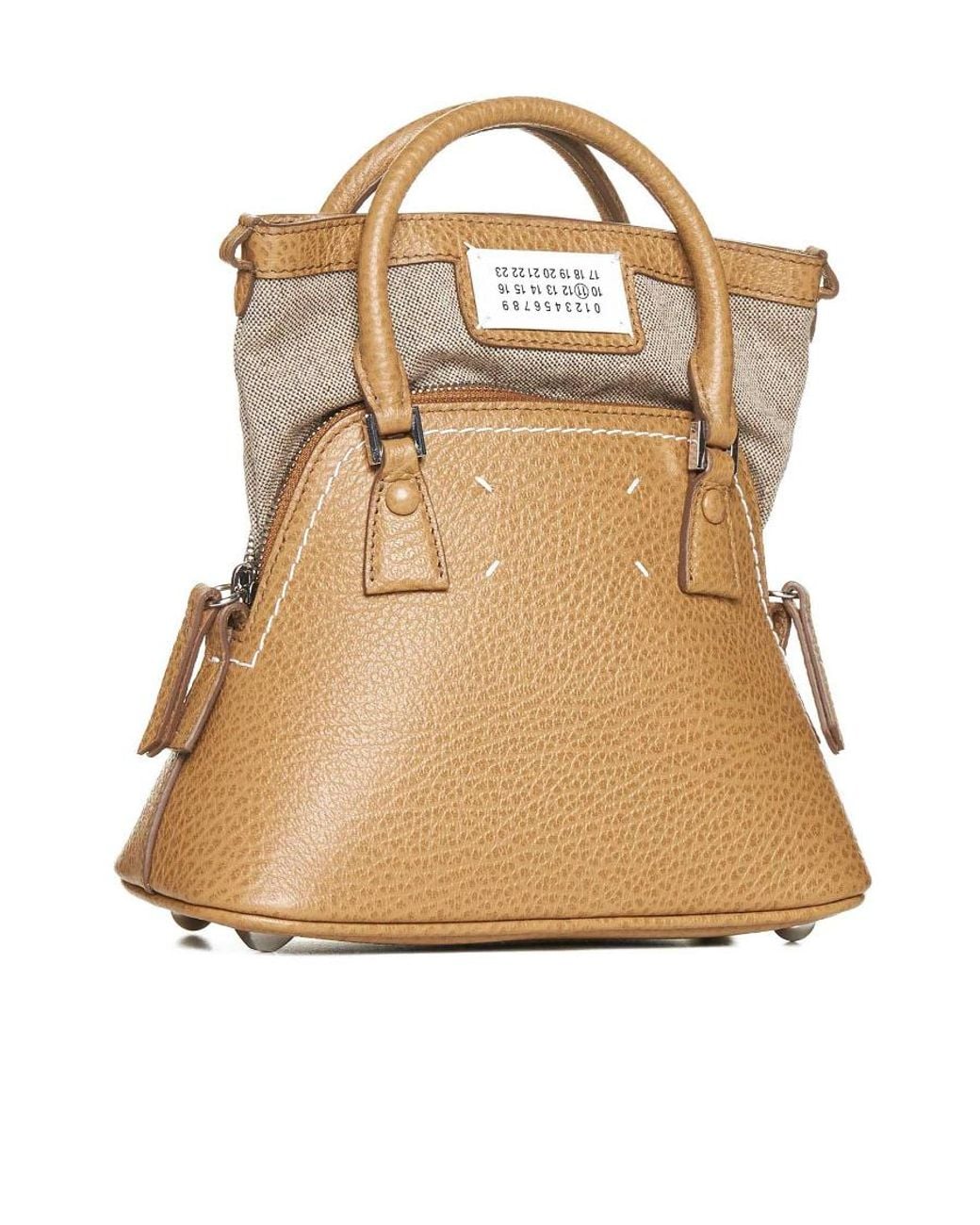 Maison Margiela Natural Small 5Ac Leather Tote Bag