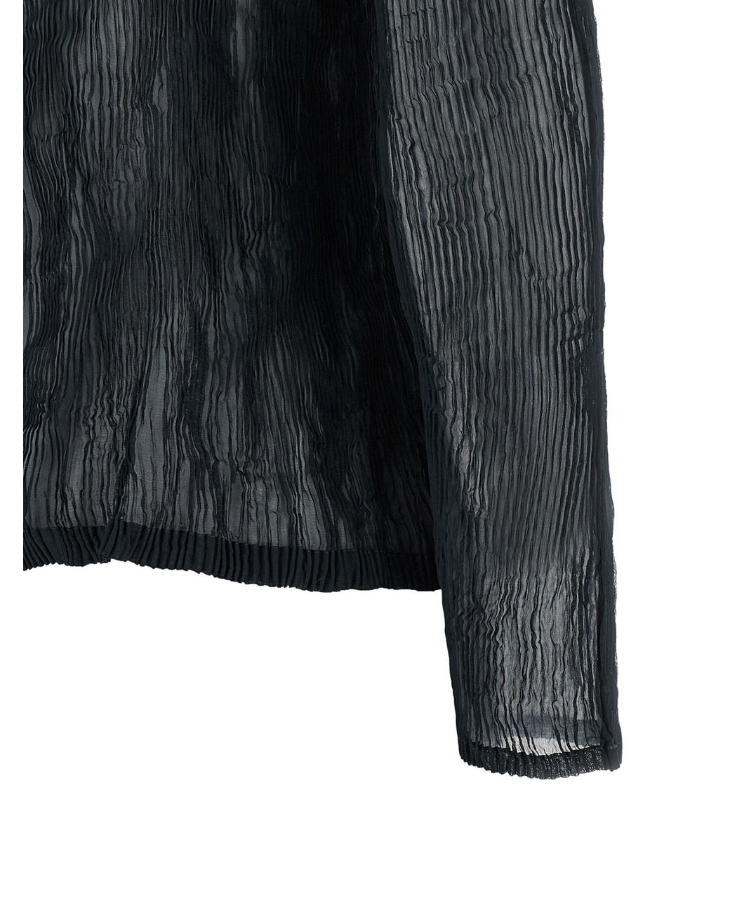Issey Miyake Blue イッセイミヤケ シフォンツイスト 1プリーツ ジップカーディガン
