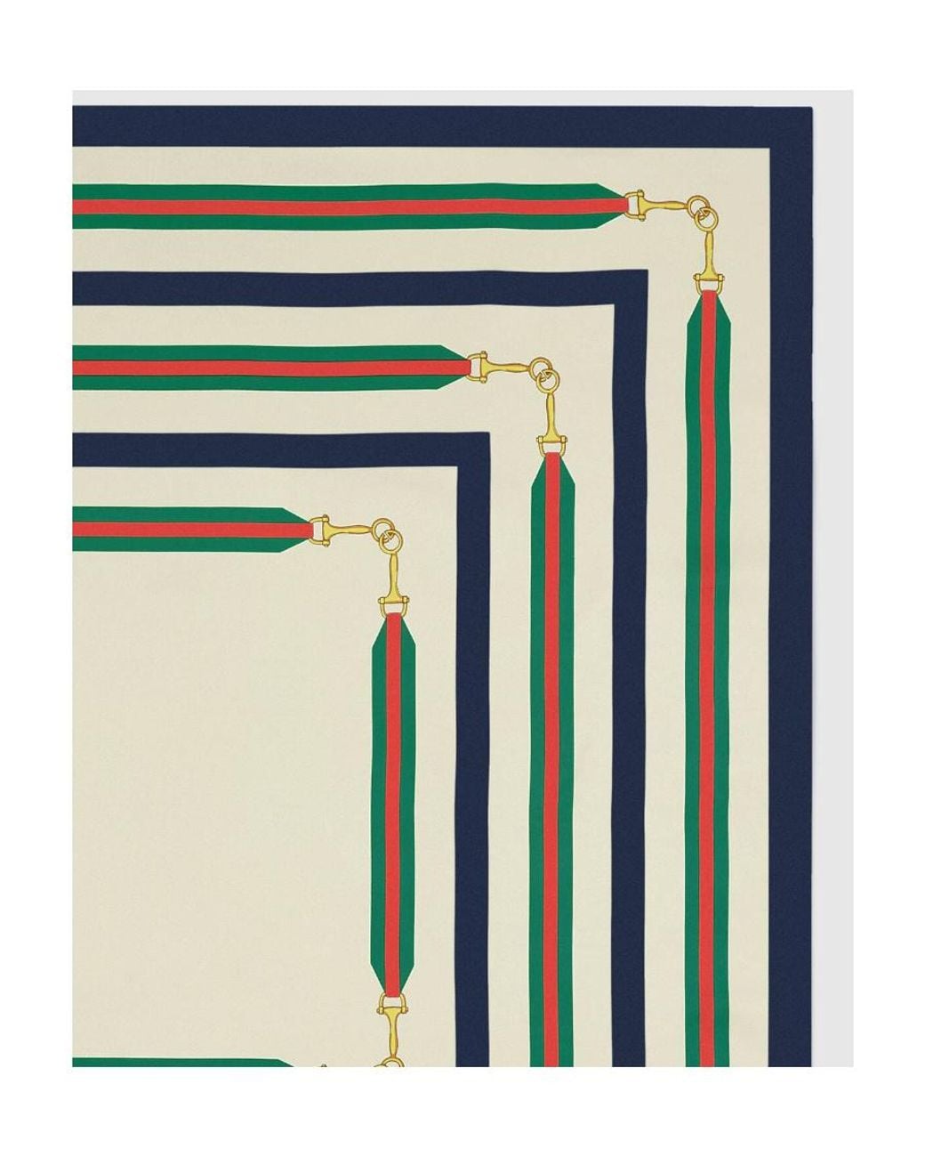 Gucci Green Printed Silk Twill Carré
