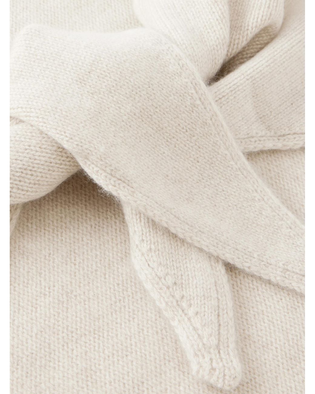 arch4 White Pure Cashmere Scarf
