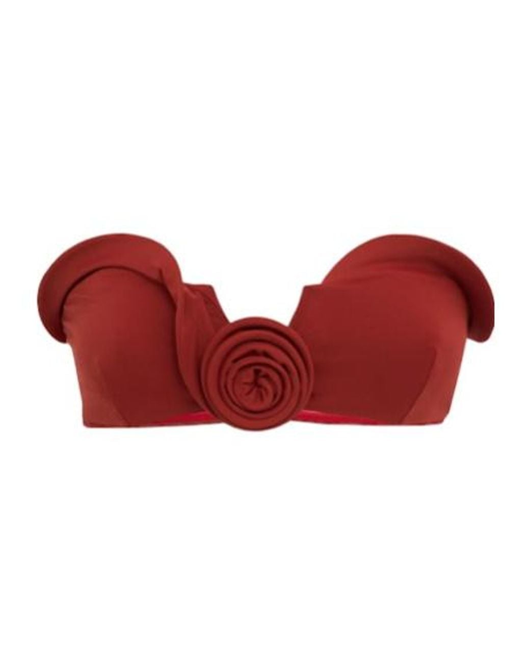 Magda Butrym Red Rose Detail Bikini Top