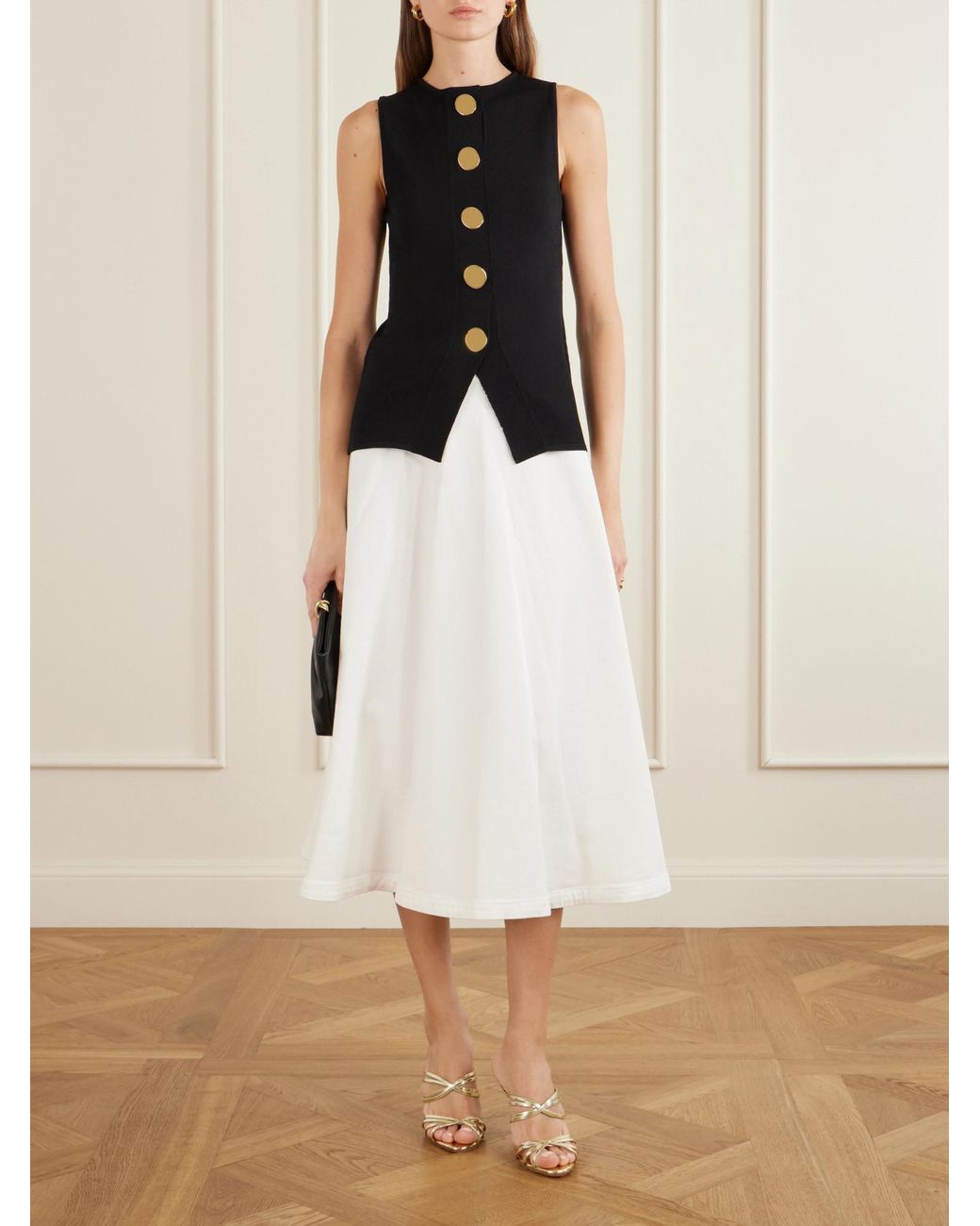 Altuzarra Black Harper Knitted Top