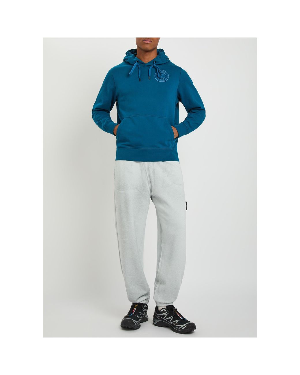Canada Goose Blue Mid-Weight Pure Cotton Hoodie for men