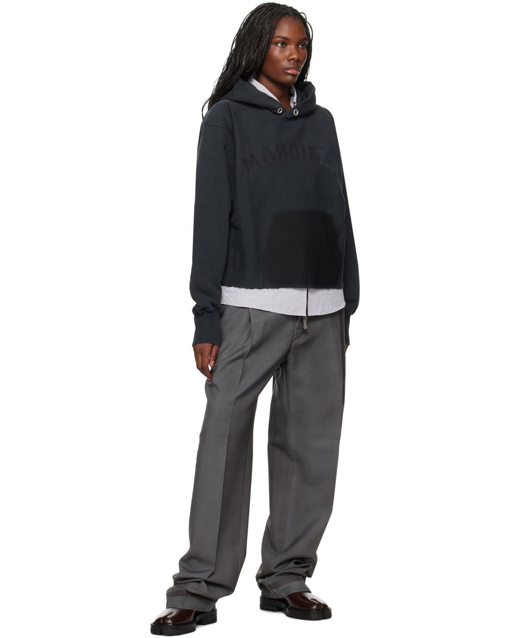 Maison Margiela Black Firm Fleece Hoodie