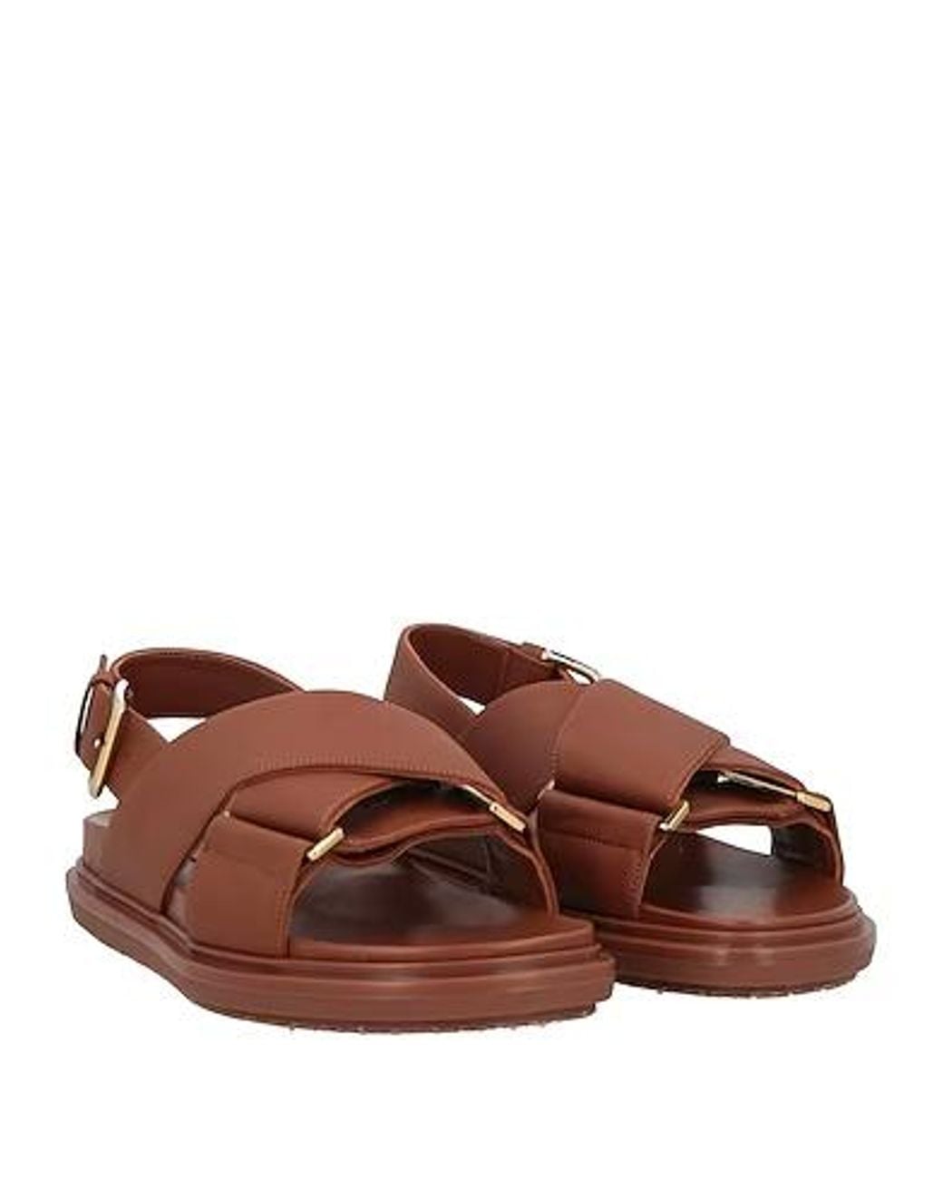 Marni Brown Plain Colour Sandals