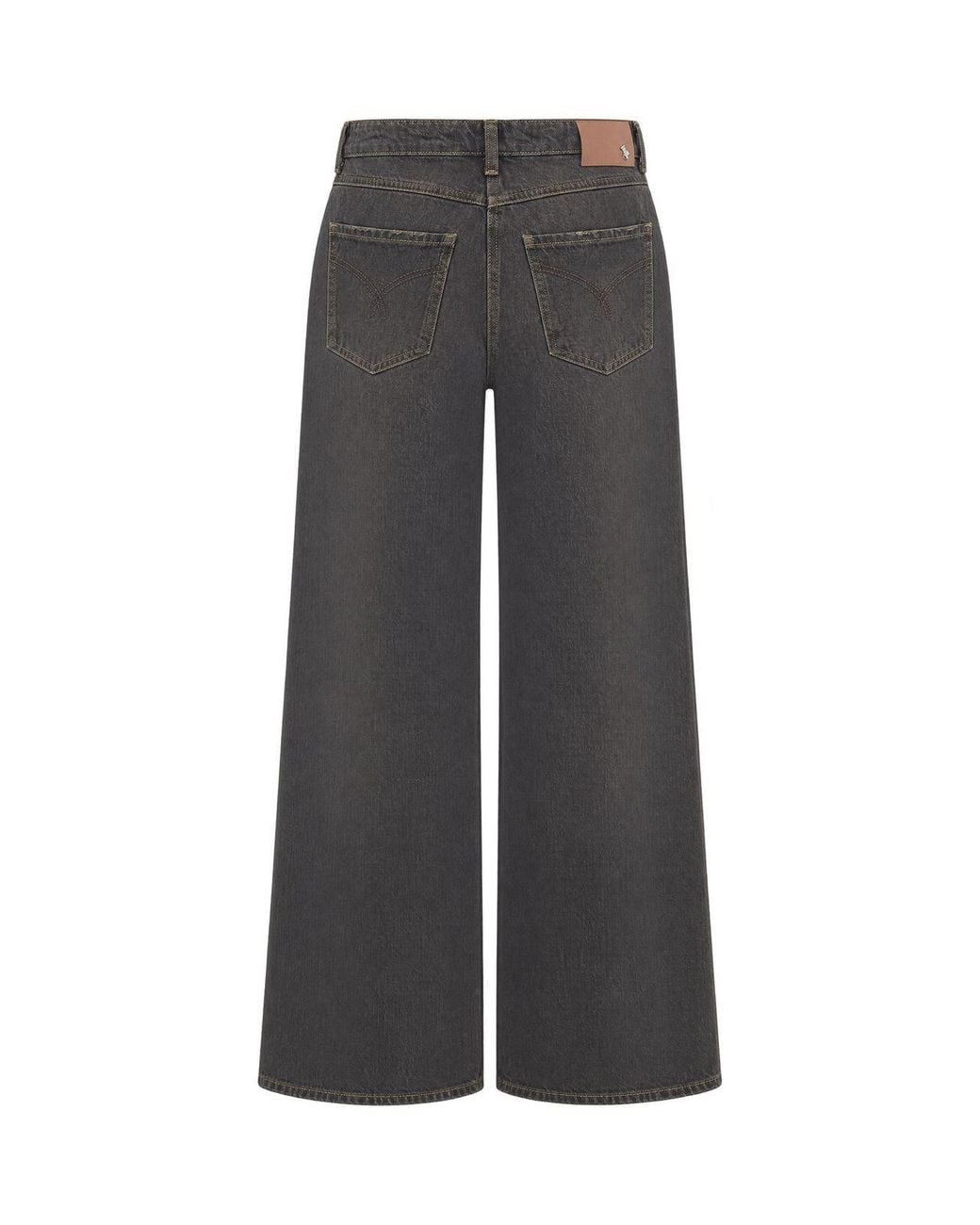 Patrizia Pepe Gray Wide Leg Jeans