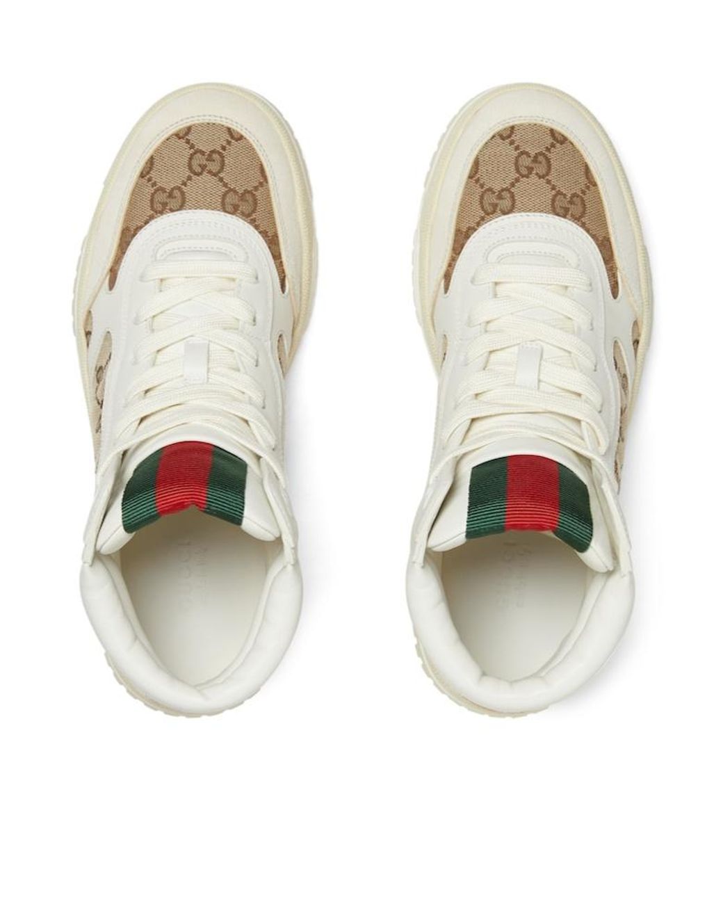 Gucci Natural Re-Web Series High-Top Skate Shoes