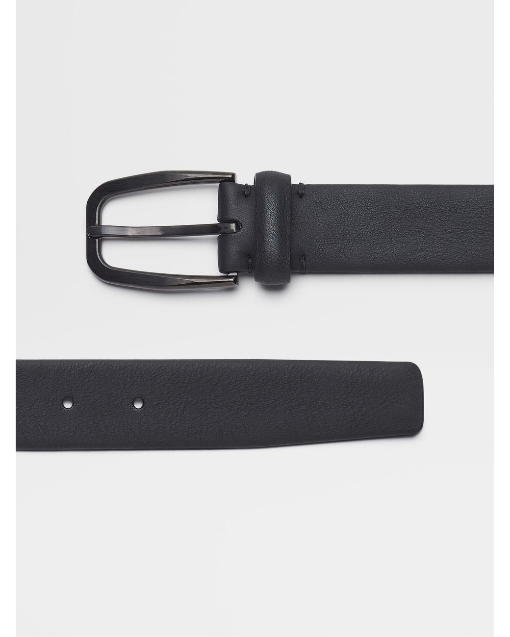 Zegna Brown Classic Buckle Belt for men