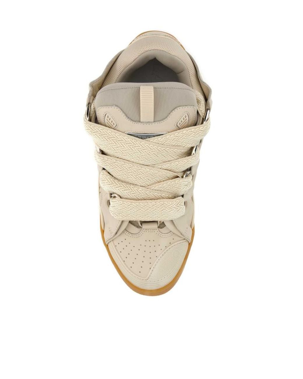 Lanvin Natural Curb Lace-Up Sneakers for men