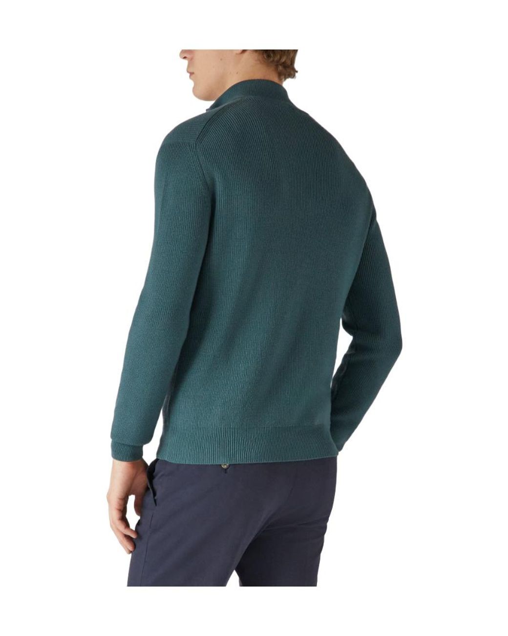 Loro Piana Green Half-Zip Pullover for men
