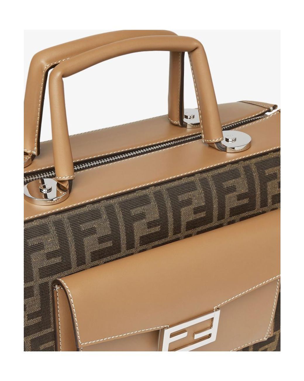 Fendi Metallic Ff Fabric Bag for men