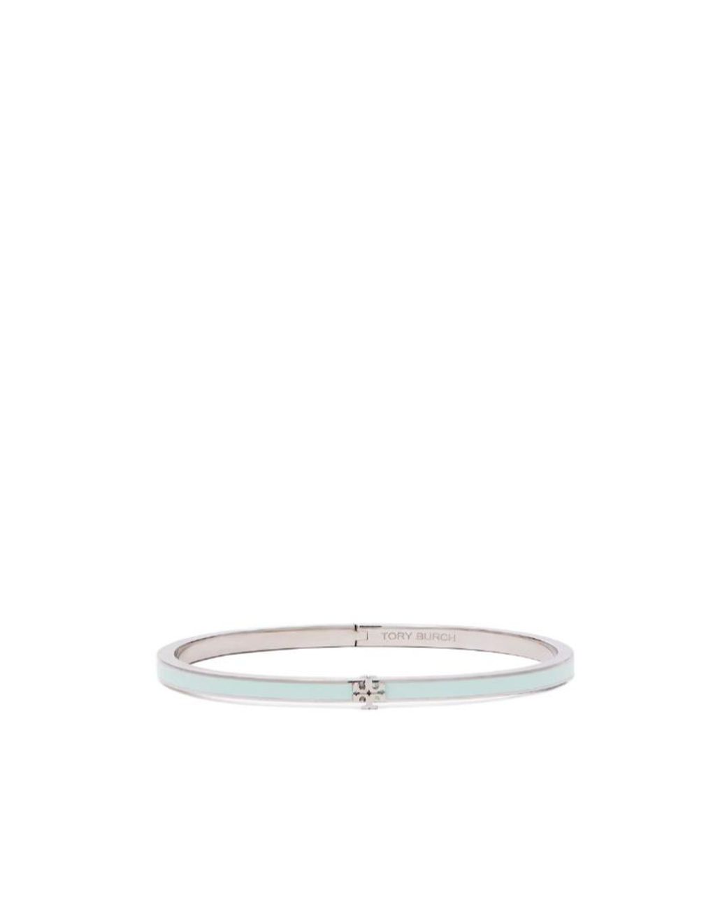 Tory Burch White Icon Thin Enamel Bracelet