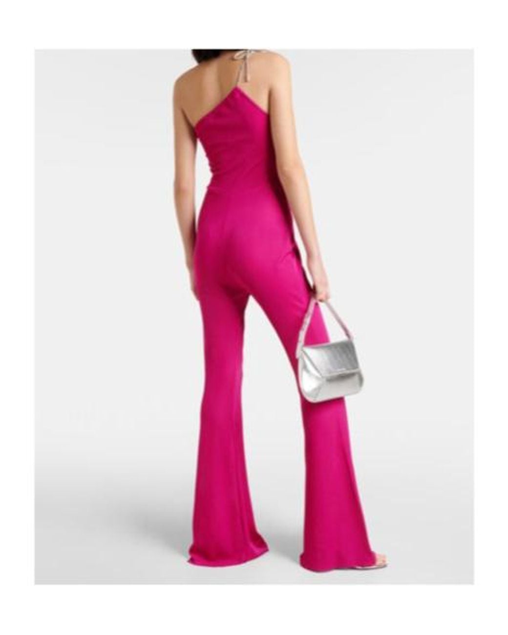 Alexandre Vauthier Pink One-Shoulder Flared Jumpsuit