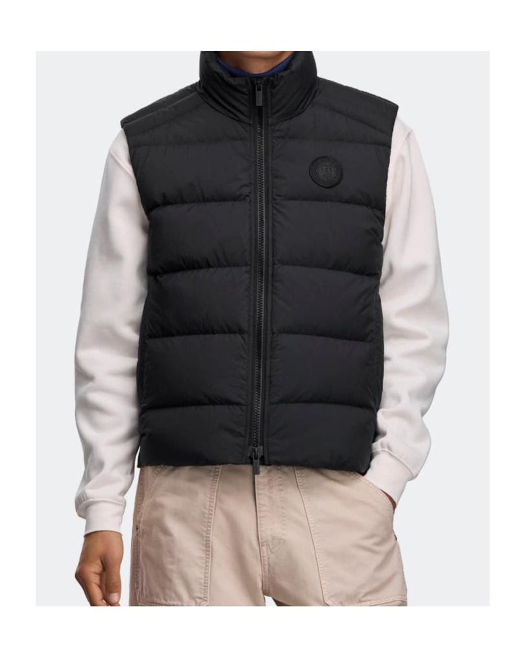 Canada Goose Black Apos;S Crofton Packable Nylon Down Vest for men