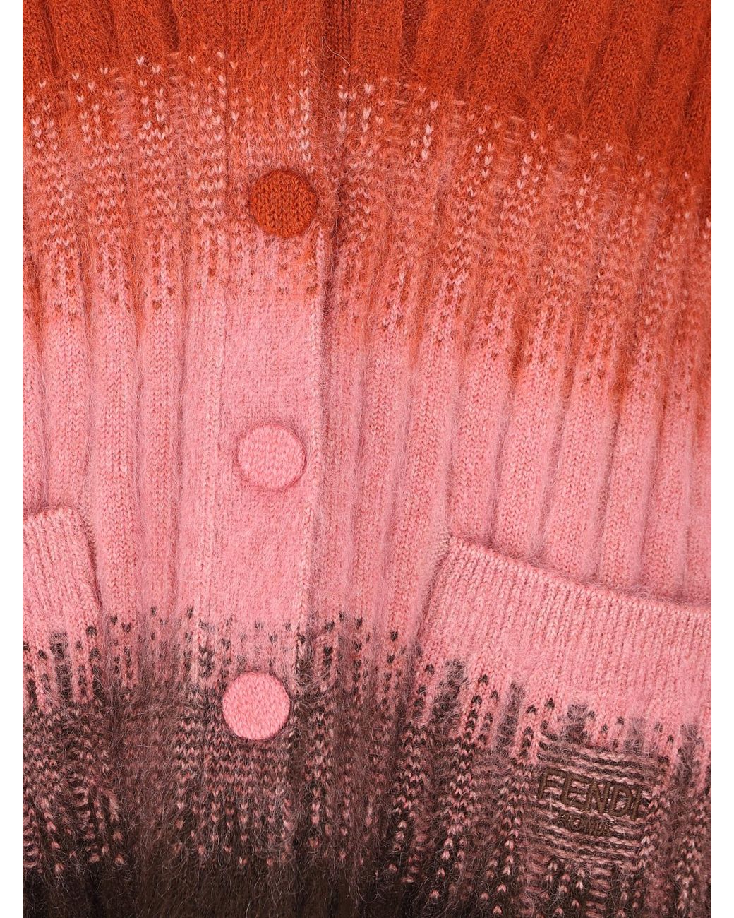 Fendi Orange Gradient Long-Sleeve Knitted Jumper