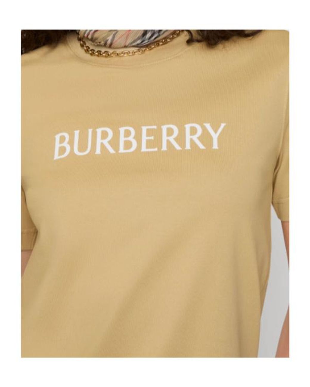 Burberry Natural Logo Printed Crewneck T-Shirt
