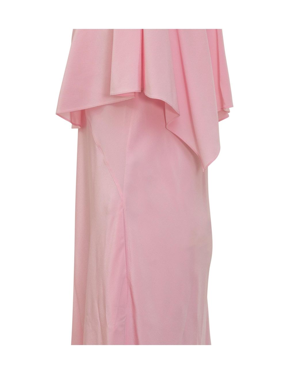Stella McCartney Pink Draped V-Neck Dress