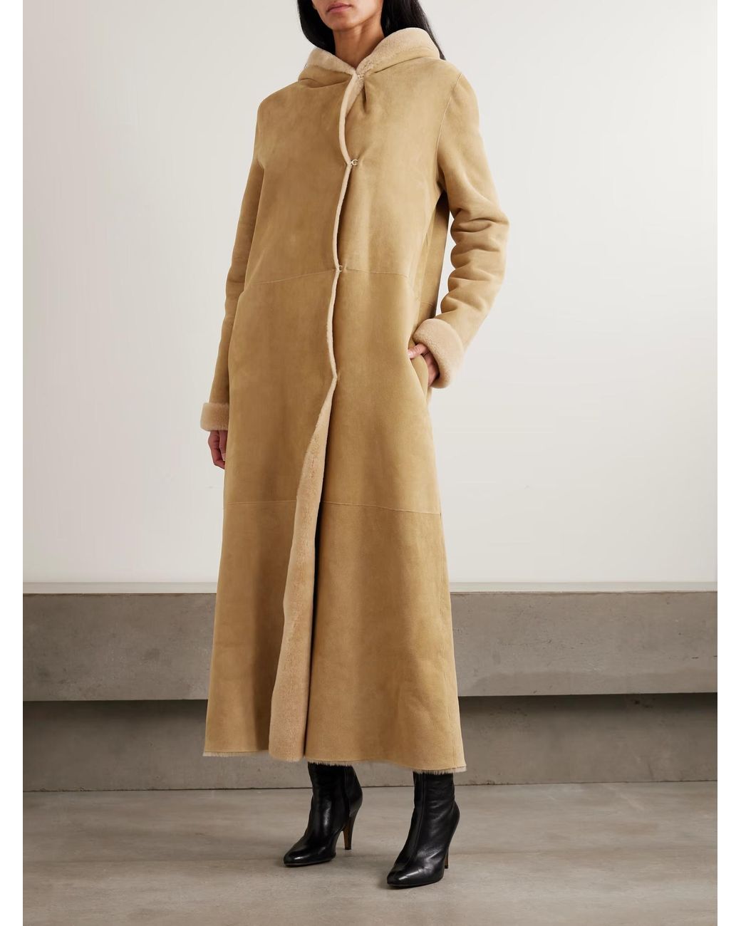 The Row Natural Anaya Hooded Coat
