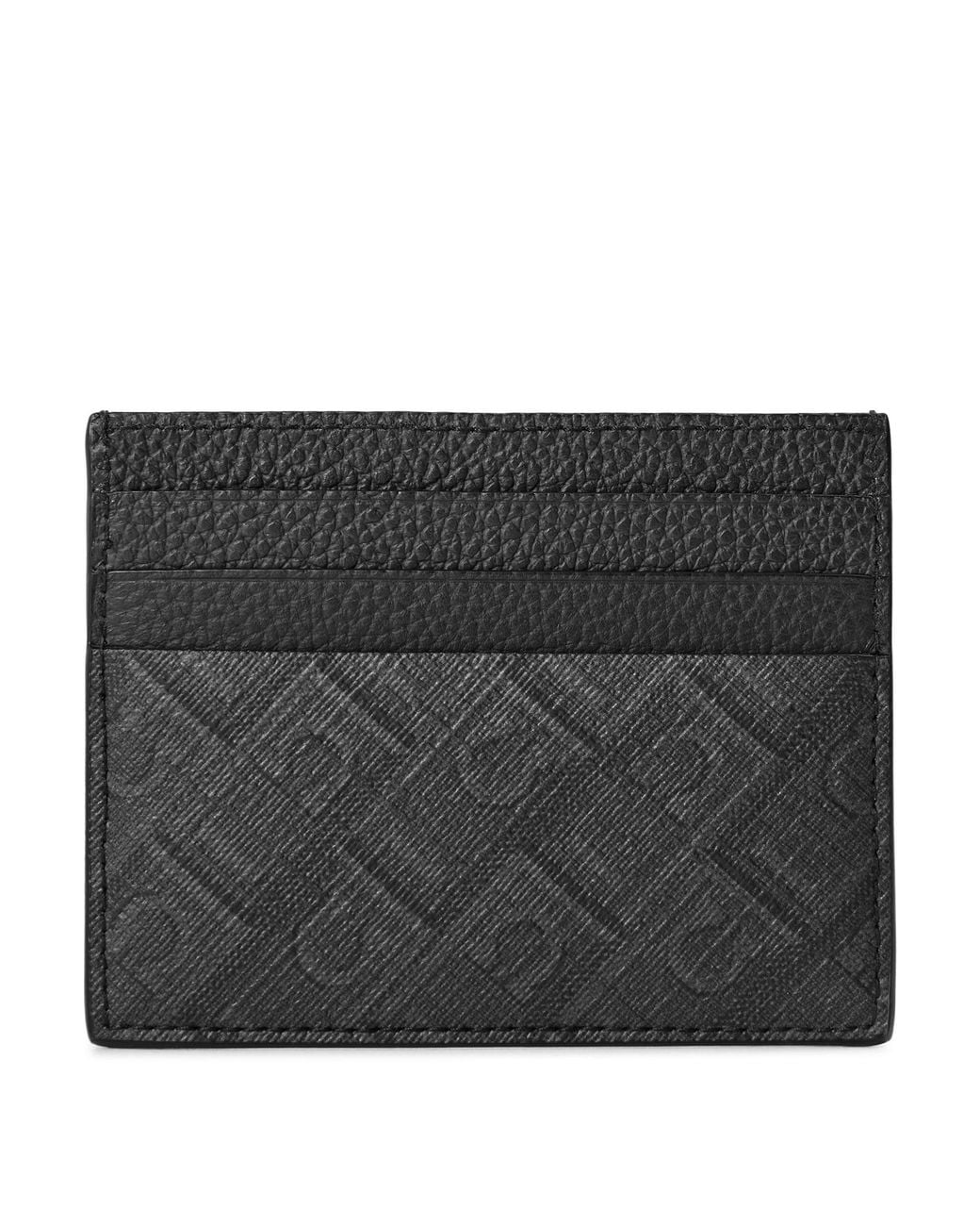 Ferragamo Black Spliced Embossed Card Holder for men
