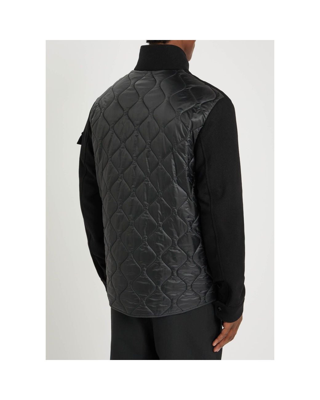 Moncler Black Simple Wool Jacket for men